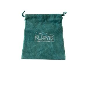 Orvis Green Fleece Pouch Manchester Vermont Fishing Fly‎ Small reel Bag G1